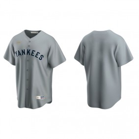 Men's New York Yankees Gray Cooperstown Collection Road Jersey