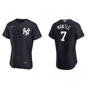 Men's New York Yankees Mickey Mantle Navy Authentic Alternate Jersey