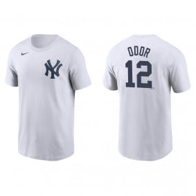 Men's New York Yankees Rougned Odor White Name & Number Nike T-Shirt