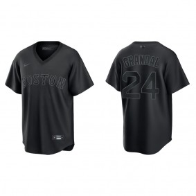 Yasmani Grandal Men's Chicago White Sox Black Pitch Black Fashion Replica Jersey