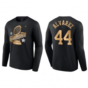 Yordan Alvarez Houston Astros Black 2022 World Series Champions Parade T-Shirt