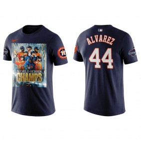 Yordan Alvarez Houston Astros Navy 2022 World Series Champions Graphic T-Shirt