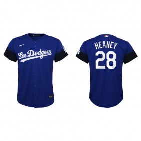 Youth Los Angeles Dodgers Andrew Heaney Royal 2021 City Connect Replica Jersey