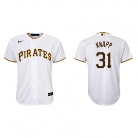 Youth Pittsburgh Pirates Andrew Knapp White Replica Home Jersey