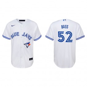 Youth Blue Jays Anthony Bass White Replica Home Jersey