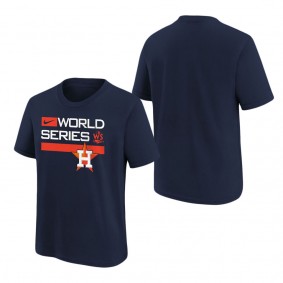 Youth Houston Astros Navy 2022 World Series Authentic Collection Dugout T-Shirt