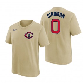 Youth Chicago Cubs Marcus Stroman Cream 2022 Field of Dreams T-Shirt
