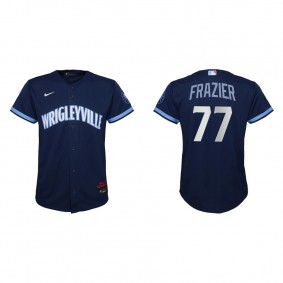 Youth Clint Frazier Chicago Cubs Navy 2021 City Connect Replica Jersey