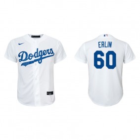 Youth Robbie Erlin Los Angeles Dodgers White Replica Home Jersey