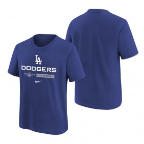 Youth Los Angeles Dodgers Royal 2022 Postseason Authentic Collection Dugout T-Shirt