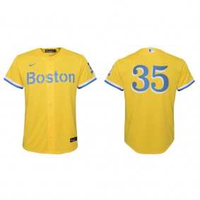 Youth Red Sox Eric Hosmer Gold Light Blue City Connect Replica Jersey