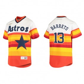 Youth Houston Astros Franklin Barreto White Cooperstown Collection Jersey