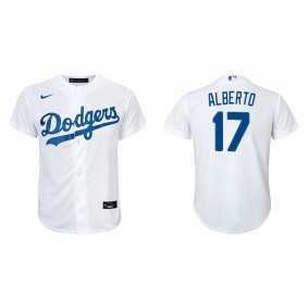 Youth Los Angeles Dodgers Hanser Alberto White Replica Home Jersey