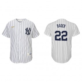 Youth Yankees Harrison Bader White Cooperstown Collection Jersey