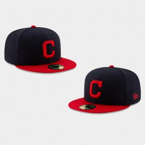 Youth Cleveland Indians Authentic Collection Navy 59FIFTY Fitted Hat