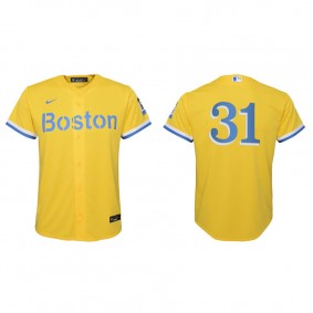 Youth Boston Red Sox Jake Diekman Gold Light Blue 2021 City Connect Replica Jersey