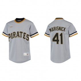 Youth Pittsburgh Pirates Jake Marisnick Gray Cooperstown Collection Jersey