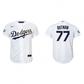 Youth Los Angeles Dodgers James Outman White Gold 2021 City Connect Replica Jersey