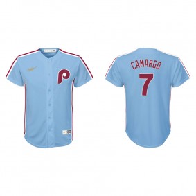 Youth Philadelphia Phillies Johan Camargo Light Blue Cooperstown Collection Jersey