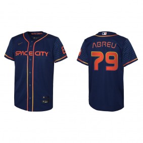 Youth Houston Astros Jose Abreu Navy City Connect Replica Jersey