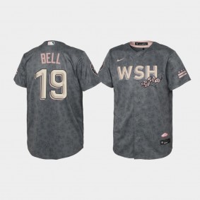 Bloom Washington Nationals Josh Bell Youth Gray 2022 City Connect Replica Jersey