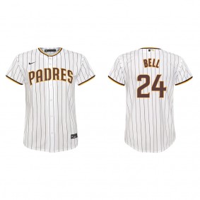 Youth Padres Josh Bell White Replica Home Jersey