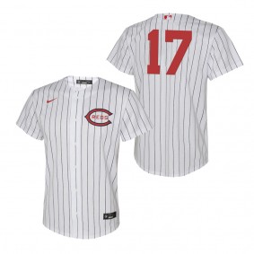 Youth Reds Kyle Farmer White 2022 Field of Dreams Replica Jersey