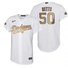 Youth Los Angeles Dodgers Mookie Betts White 2022 MLB All-Star Game Replica Player Jersey