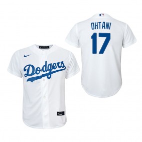 Youth Los Angeles Dodgers Shohei Ohtani White Replica Home Jersey