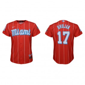 Youth Miami Marlins Vidal Brujan Red City Connect Replica Jersey
