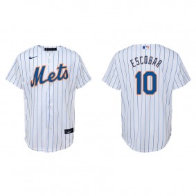 Youth Eduardo Escobar New York Mets White Replica Home Jersey