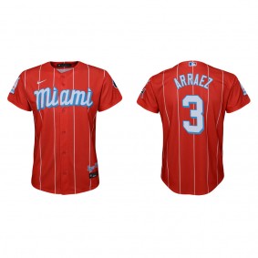 Youth Luis Arraez Miami Marlins Red City Connect Replica Jersey