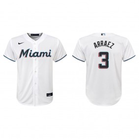 Youth Luis Arraez Miami Marlins White Replica Home Jersey
