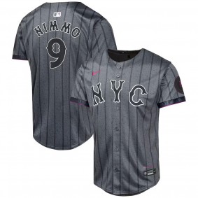 Youth New York Mets Brandon Nimmo Graphite 2024 City Connect Limited Player Jersey