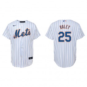 Youth Brooks Raley New York Mets White Replica Home Jersey