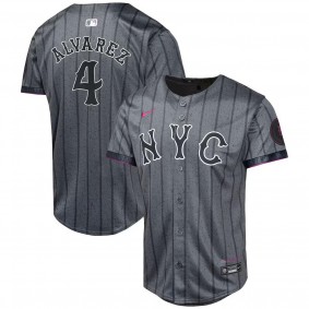 Youth New York Mets Francisco Alvarez Graphite 2024 City Connect Limited Player Jersey