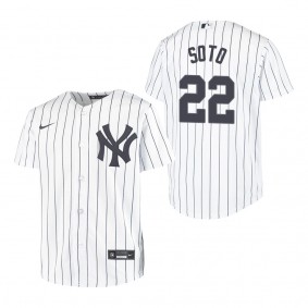 Youth New York Yankees Juan Soto White Replica Home Jersey
