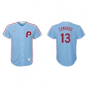 Youth Johan Camargo Philadelphia Phillies Light Blue Cooperstown Collection  Jersey