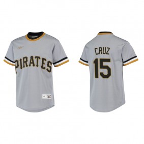 Youth Oneil Cruz Pittsburgh Pirates Gray Cooperstown Collection  Jersey