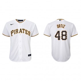Youth Luis Ortiz Pittsburgh Pirates White Replica Home Jersey