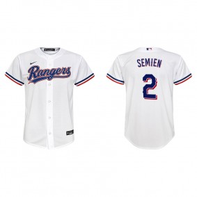 Youth Marcus Semien Texas Rangers White Replica Home Jersey