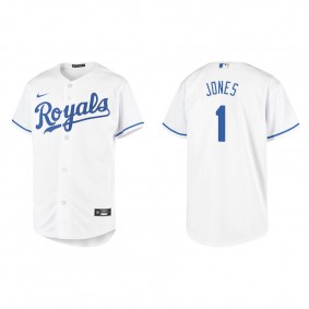 Youth JaCoby Jones Kansas City Royals White Replica Home Jersey