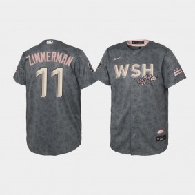 Bloom Washington Nationals Ryan Zimmerman Youth Gray 2022 City Connect Replica Jersey