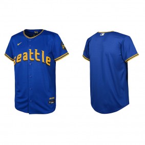 Youth Seattle Mariners Royal 2023 City Connect Replica Jersey