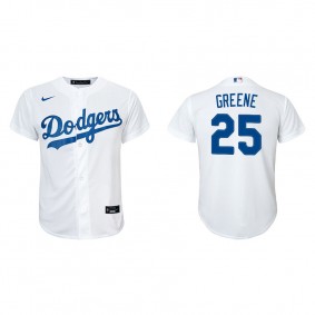 Youth Los Angeles Dodgers Shane Greene White Replica Home Jersey