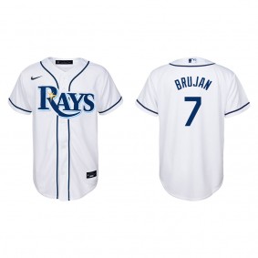 Youth Vidal Brujan Tampa Bay Rays White Replica Home Jersey