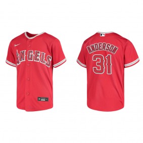 Youth Los Angeles Angels Tyler Anderson Red Replica Jersey
