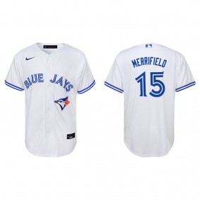 Youth Blue Jays Whit Merrifield White Replica Home Jersey
