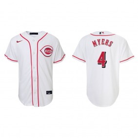 Youth Wil Myers Cincinnati Reds White Replica Home Jersey