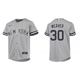 Youth New York Yankees Luke Weaver Gray Replica Road Jersey
